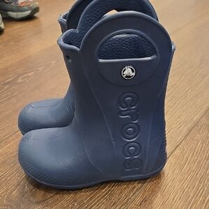 CROCS Kids Navy Rain Boots